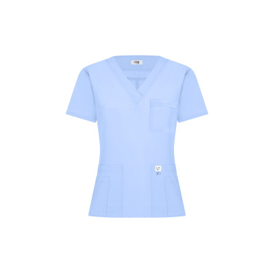 Breathing Scrub Top - Light Blue  / Azul Claro